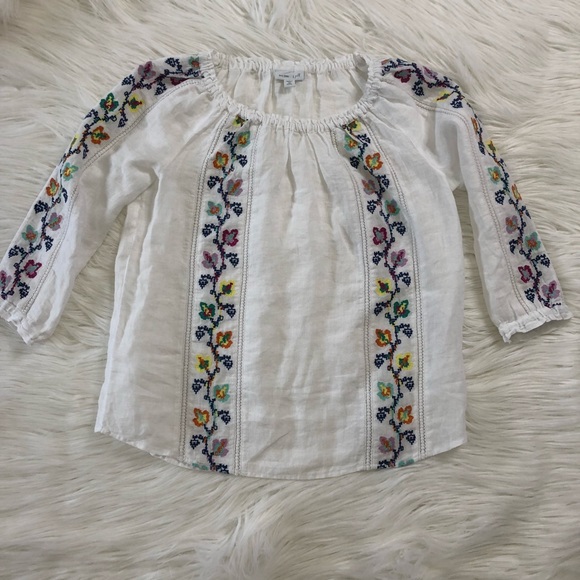 linen peasant top